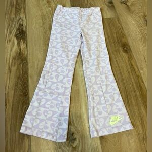 Nike Lavender Heart Flare Pants